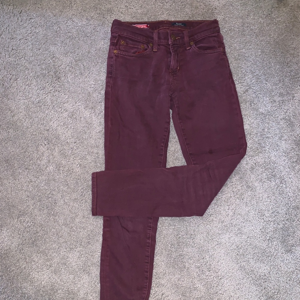 maroon jeans — SOLD